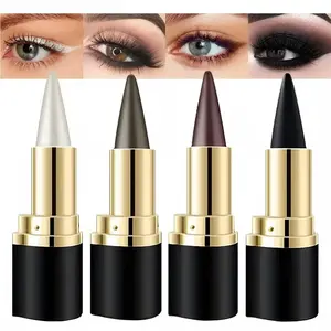 2Pcs Gel Eyeliner Pencil, Quick-drying Eye Black crayon matte Eyeliner Cream  Eyeliner,Cat Eye MakeupStencil,Smoky Eyeshadow Palette Goth Halloween Makeup Kit,girl's favorite Valentine's Day makeup gift.