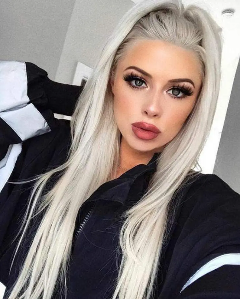 White Human Hair Lace Front Wigs Virgin Remy Glueless Lacewig
