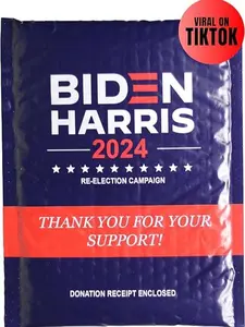 Prank - Joe Biden 2024 Prank Mail Donation Receipt, Hilarious Joke, Sent 100% Anonymous, Practical Gag Package Envelope Gift