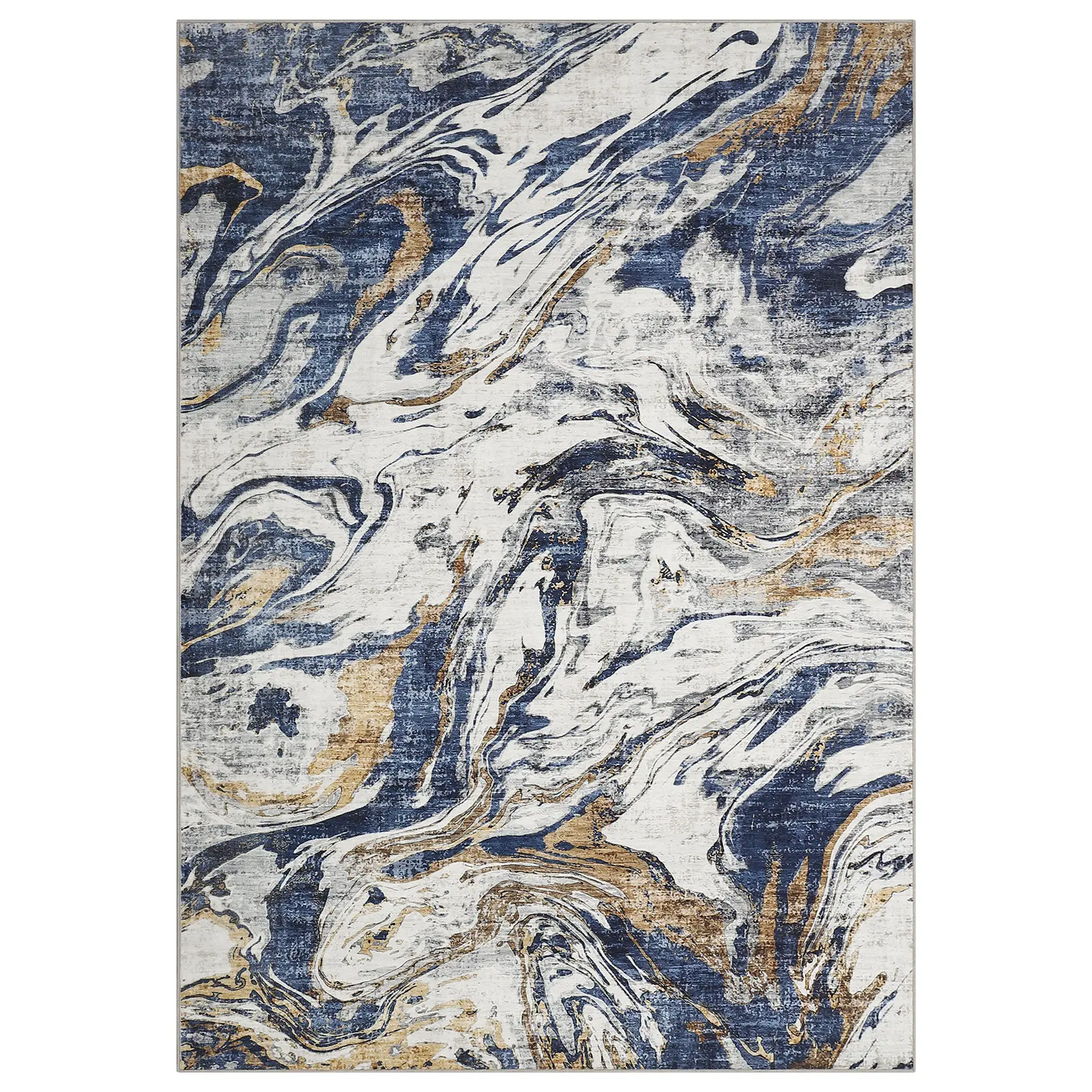 Garvee Vintage Abstract Oriental Area Rug - Thin Low-Pile Floral Decorative Floor Carpet, Runner-Style Look for Living Room Bedroom Dining Room Entryway Home Office - 8x10 or 9x12