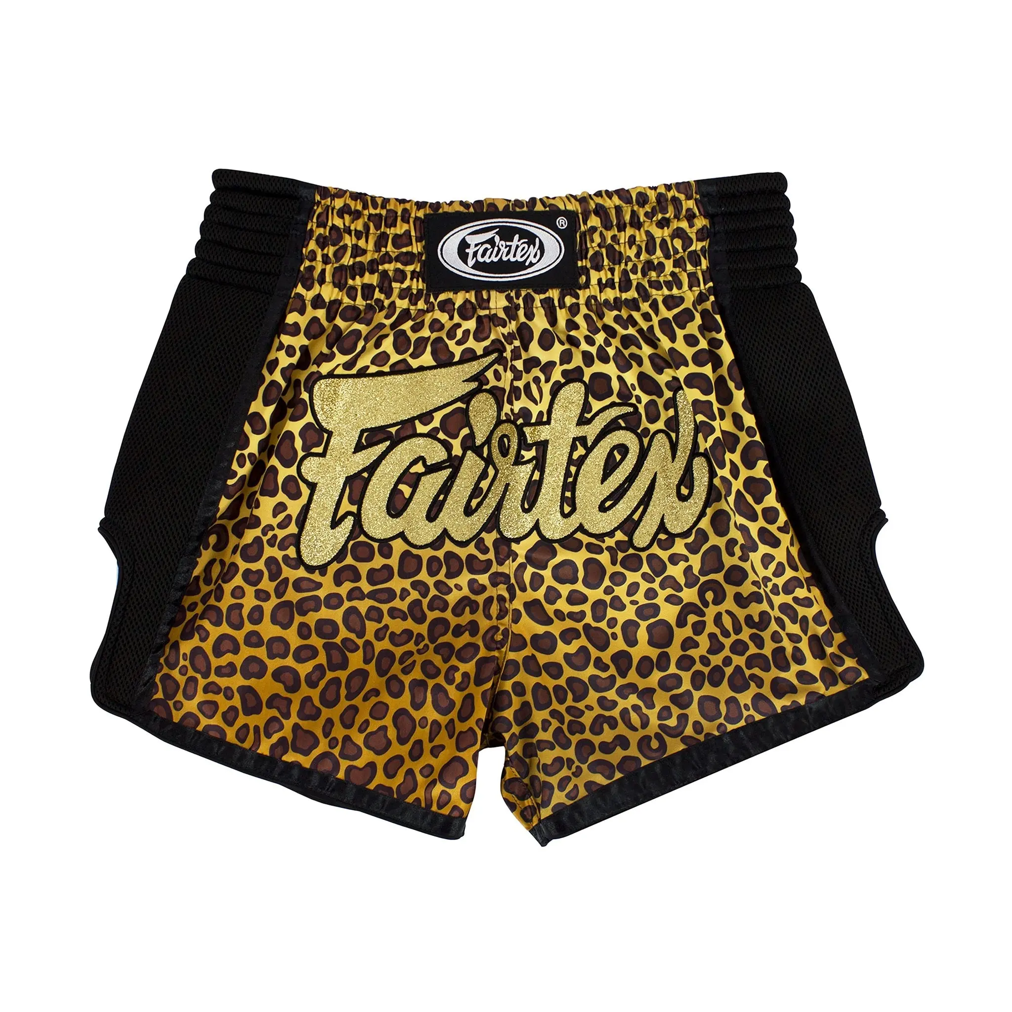 Fairtex BS1709 Leopard Slim Cut Muay Thai Boxing Short, Workout, Sports, Training, Leopard Print, Fitted