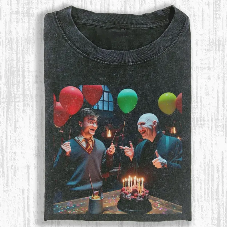 Birthday Harry Voldemort Comfort Colors Shirt, Funny Wizard Birthday Parody Tee, Harry Graphic T-Shirt, Geek Culture Fan Gift, 90s Horror Film Shirt, Funny Meme Shirt, Gift For Girlfriend, Coworker Gift, Halloween Gift, Christmas Gift