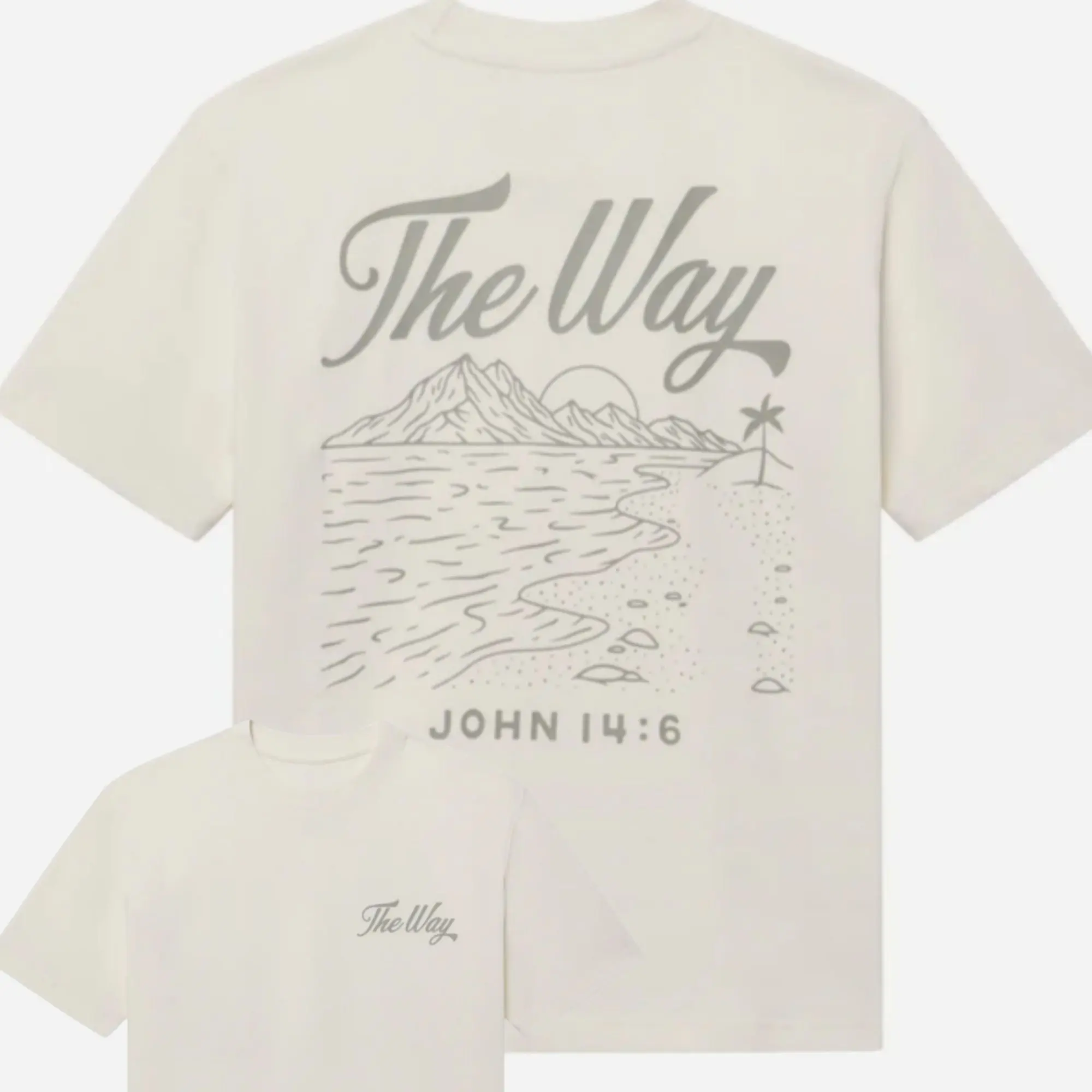 The Way Double Sided Christian T-shirt, Jesus Shirt, Faith Tee, "Jesus answered, “I am the way and the truth and the life. No one comes to the Father except through me." -John 14:6