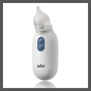 Braun Nasal Aspirator Two Suction Levels Quiet Dishwasher-Safe Parts 1ct
