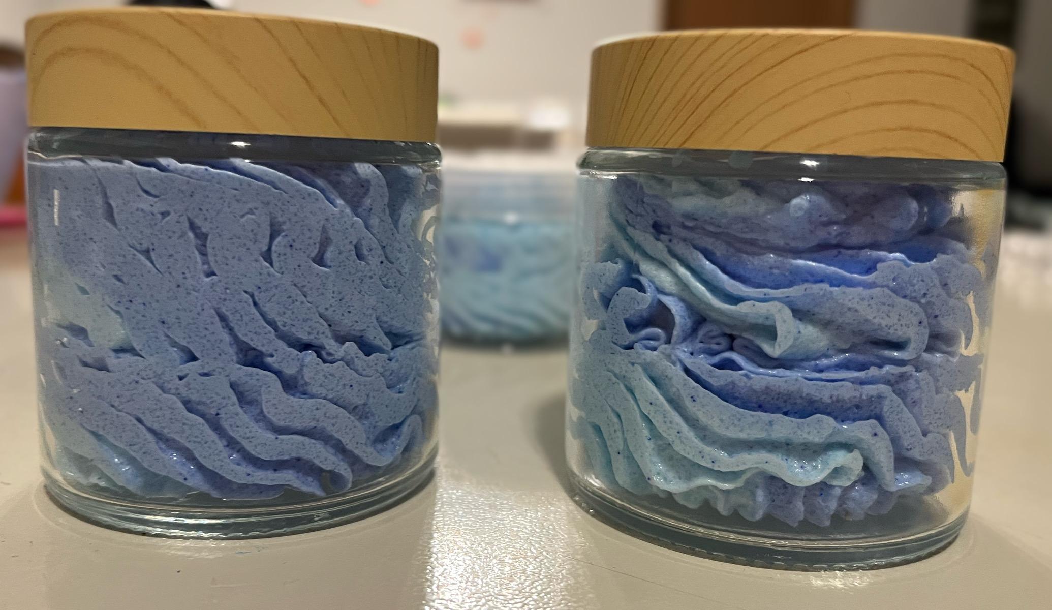 Blueberry Lemonade Whipped Body Butter with Mango Butter and Exfoliating Sugar for All Over Scrub - Body Care and Comfort