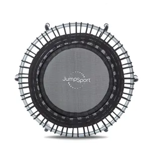 JumpSport 350 Indoor Lightweight 39" Fitness Trampoline, Black w/White Frame