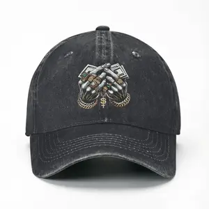 Praying Hand Money Trucker Cap| Men's Hustle Streetwear Casual Hat,Hustle Money Hand Printed Washed Cap| Men & Women Retro Streetwear Hat,Grind Mode Praying Hand Washed Cap| Women's Streetwear Hustle Fashion Hat,cowboy stuff,hats men