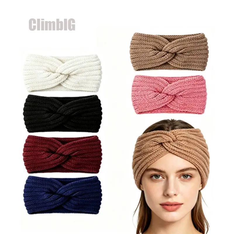 3PCS Chunky Knit Winter Ear Warmer Headbands for Women, Soft Warm Cold Weather Headbands, Cozy Stretch Hair Bands with Ear Cover, Stylish Winter Hair Accessories for Outdoor, Travel, Daily Wear & Fall Outfits,Outdoor
