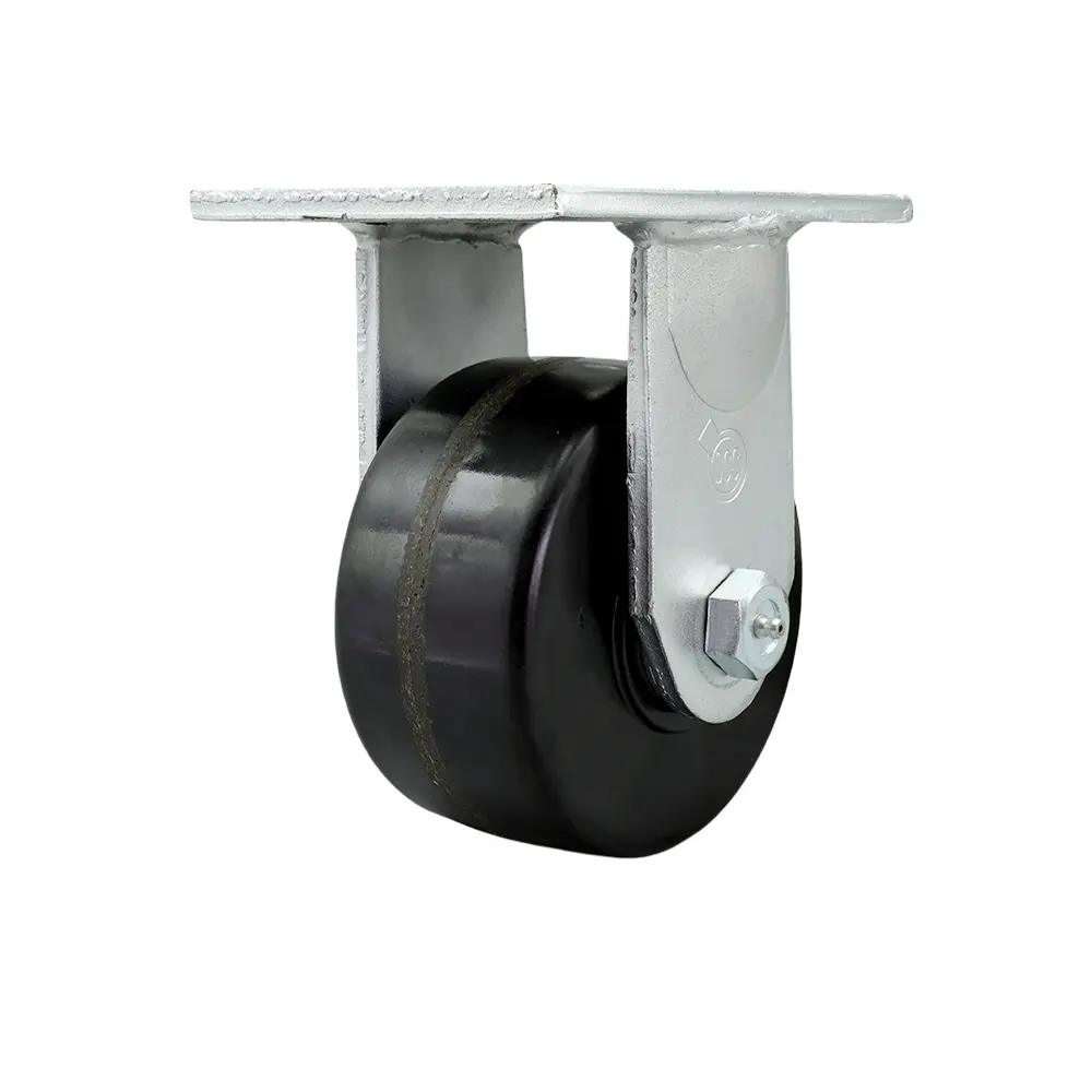 Service Caster SCC-KP92R630-PHR 6 in. Rigid Top Plate Extra Heavy Duty Caster with Phenolic Wheel - Heavy Duty Caster Wheel - Industrial Caster - 2000 lbs Capacity per Caster