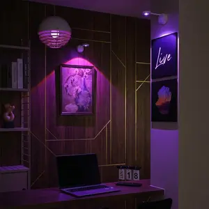 Rechargeable Motion Sensor Wall Light, Wireless RGB Picture Light, Dimmable 3 Light Color Spotlight for Living Room Bedroom Gallery Hanging Picture Stairs Kitchen