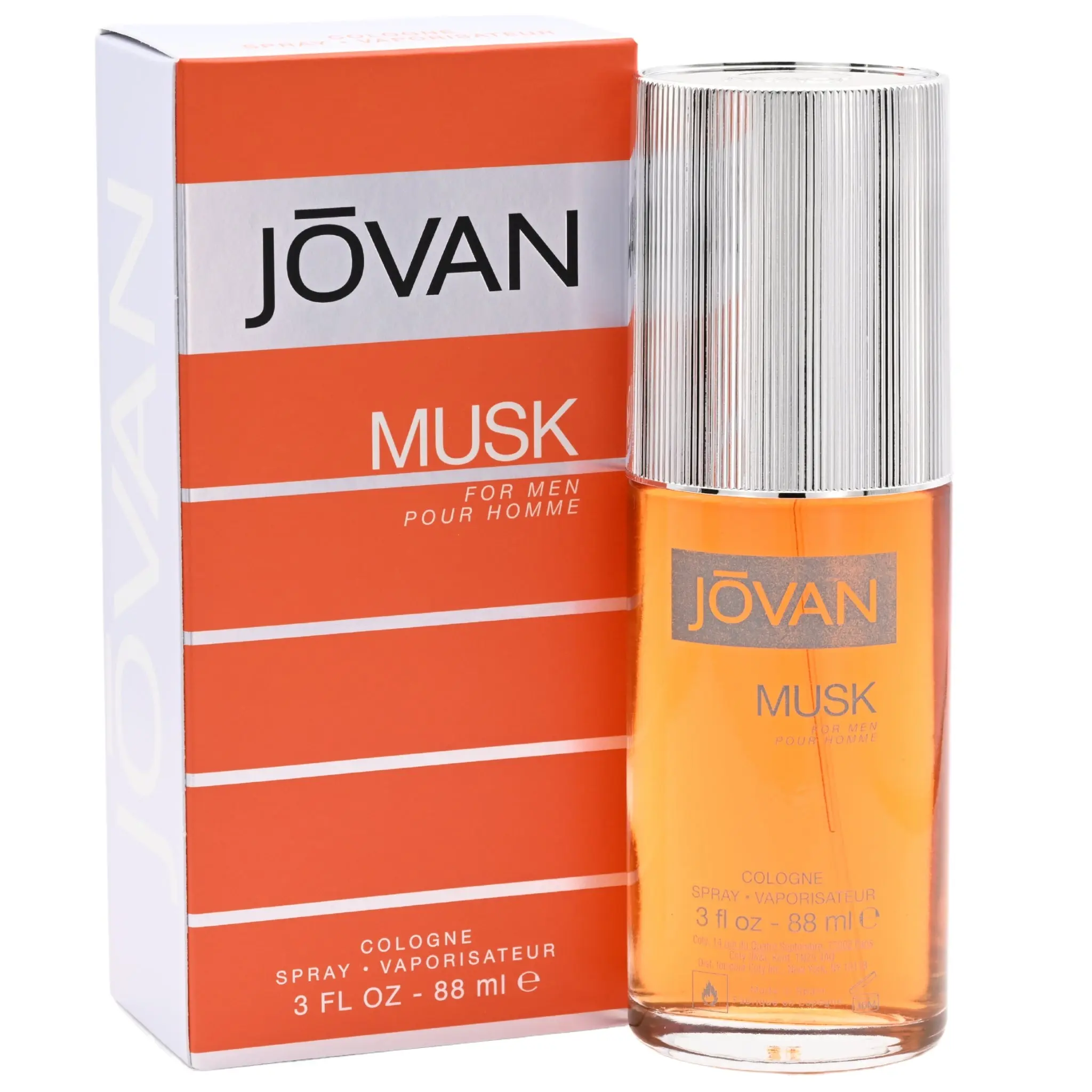 Jovan Musk Masculine Men's Fragrance Cologne Spray - 3.0 fl oz, Intense Fragrant Spray-On Bottle Packaged Men's Fragrance, New Box Packaging, Bottle Men's Fragrance