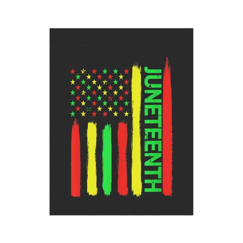 Juneteenth Polyester House Banner, Crease-Resistant Textile for Courtyard Decor