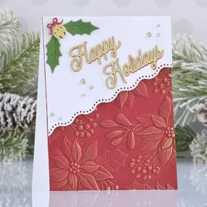 Scenic Poinsettias 3D Embossing Folder