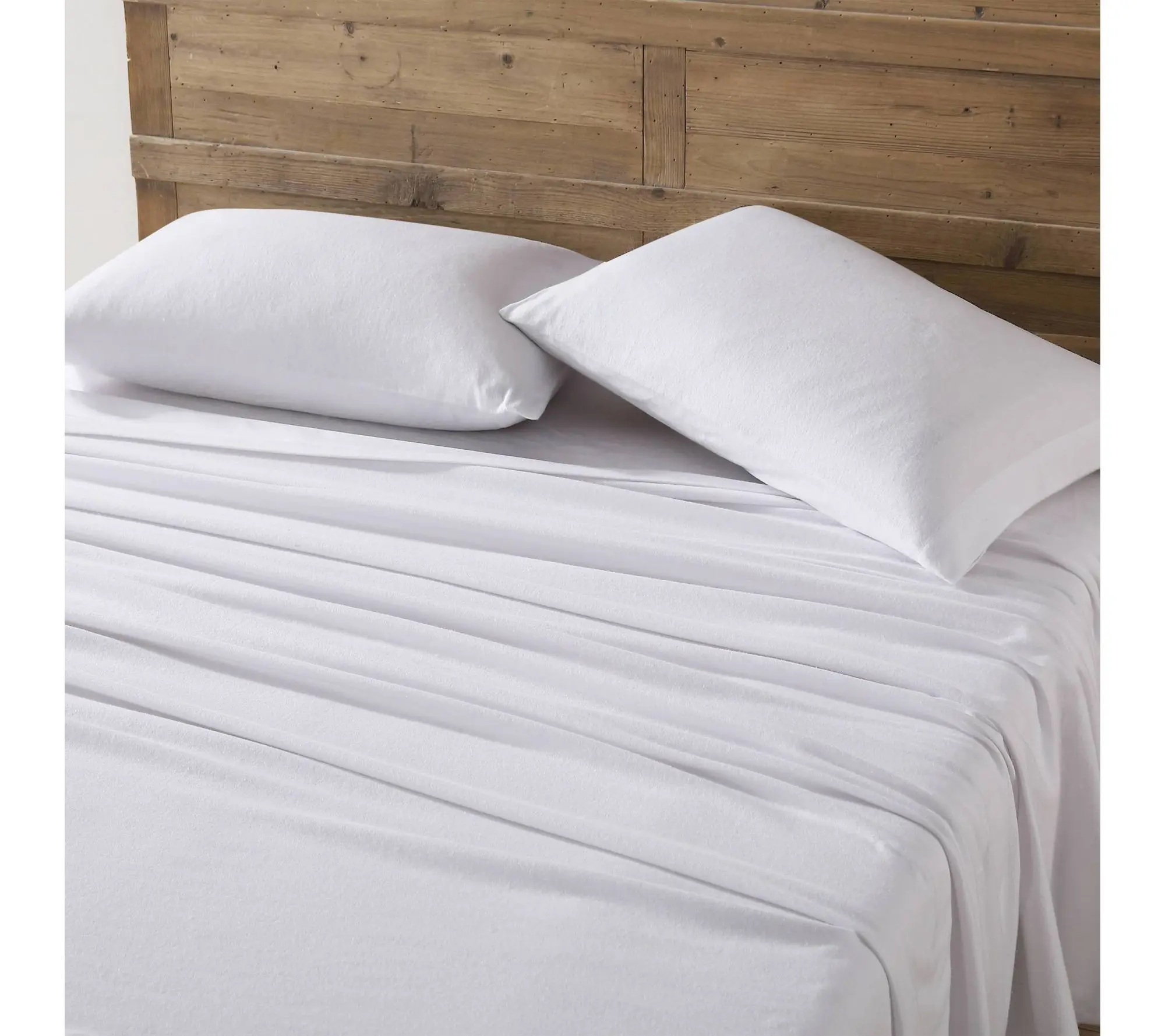 Eddie Bauer Solid White Cotton Queen Sheet Set