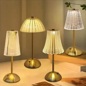 Cordless Table Lamp Rechargeable Touch LED Small Gold Portable Battery Operated USB-c Desk Lamp 3 Color Dimmable for Bedroom Living Room Dining