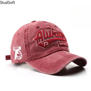 2026 New Arrival: Washed & Distressed Baseball Cap with Embroidered Lettering — Trendy, Personalized Streetwear Style for Men and Women