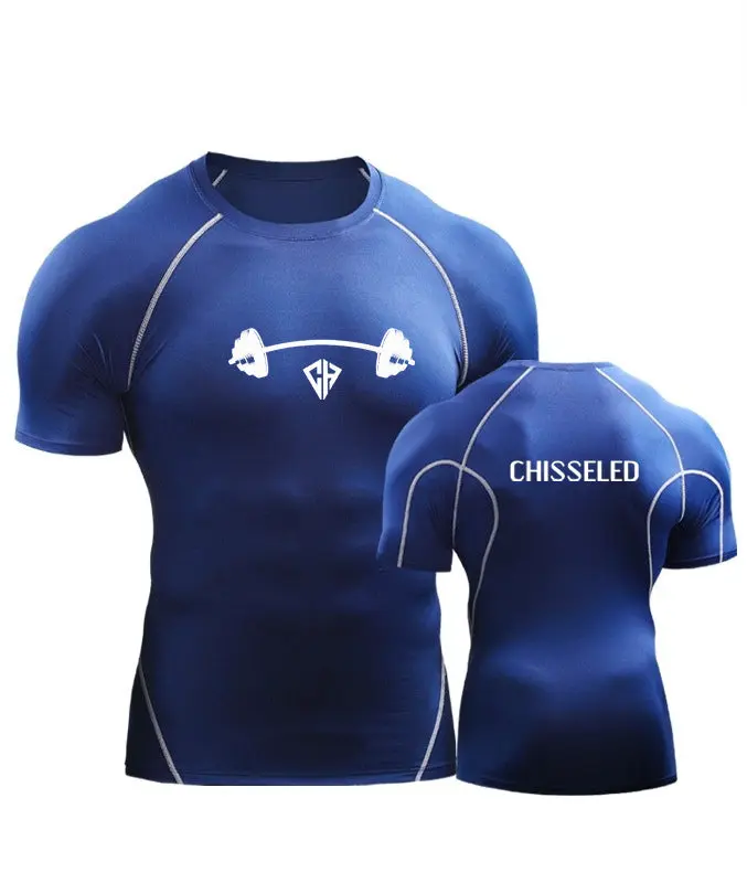 Barbell Compression Top Blue