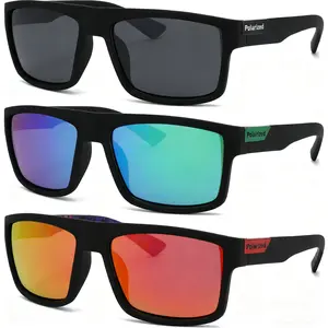 3 Pcs Polarized Sunglasses for Men Western Style UV Protection Glare Reduction Durable Frame Clear Vision Comfort Driving Travel Outdoor Use