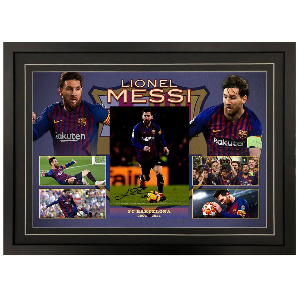 Lionel Messi  Barcelona Fc Signed Display Poster, Gift For Fans ( Unframed - Print Only )