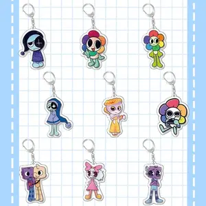Dandy’s World Anime Keychain Dannet Danny, keychains for men and women, cartoon game character, creative acrylic