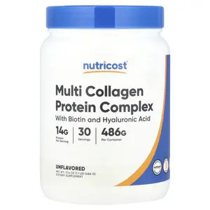 Nutricost Multi Collagen Protein Complex, Unflavored, 1.1 lb (486 g)