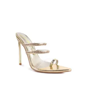 TICKLE ME HIGH HEELED TOE RING SANDALS