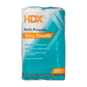 14 in. x 17 in. Multi-Purpose Terry Towel (20-Pack) Cleaning