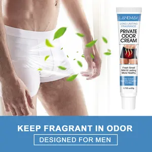 Men's Private Area Deodorizing Cream 20g, Deodorant Cream - Fresh scent, gentle, mild and long-lasting, containing vitamin C and caffeine, moisturizing and hydrating the skin, keeping the private area odor-free