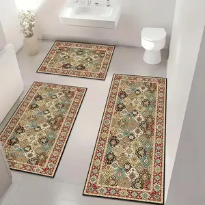 Creative Design Bathroom Mat Set, Non-slip Soft Shower Mat, Home Bathroom Carpet, Stain Resistant & Easy To Clean Bathroom Mat, Bathmat, Bathroom Decorative Mat