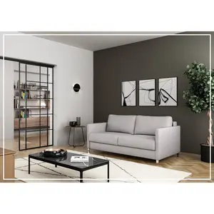 Luonto Elfin Fabric Queen Sleeper Sofa with Chrome or Wood Legs