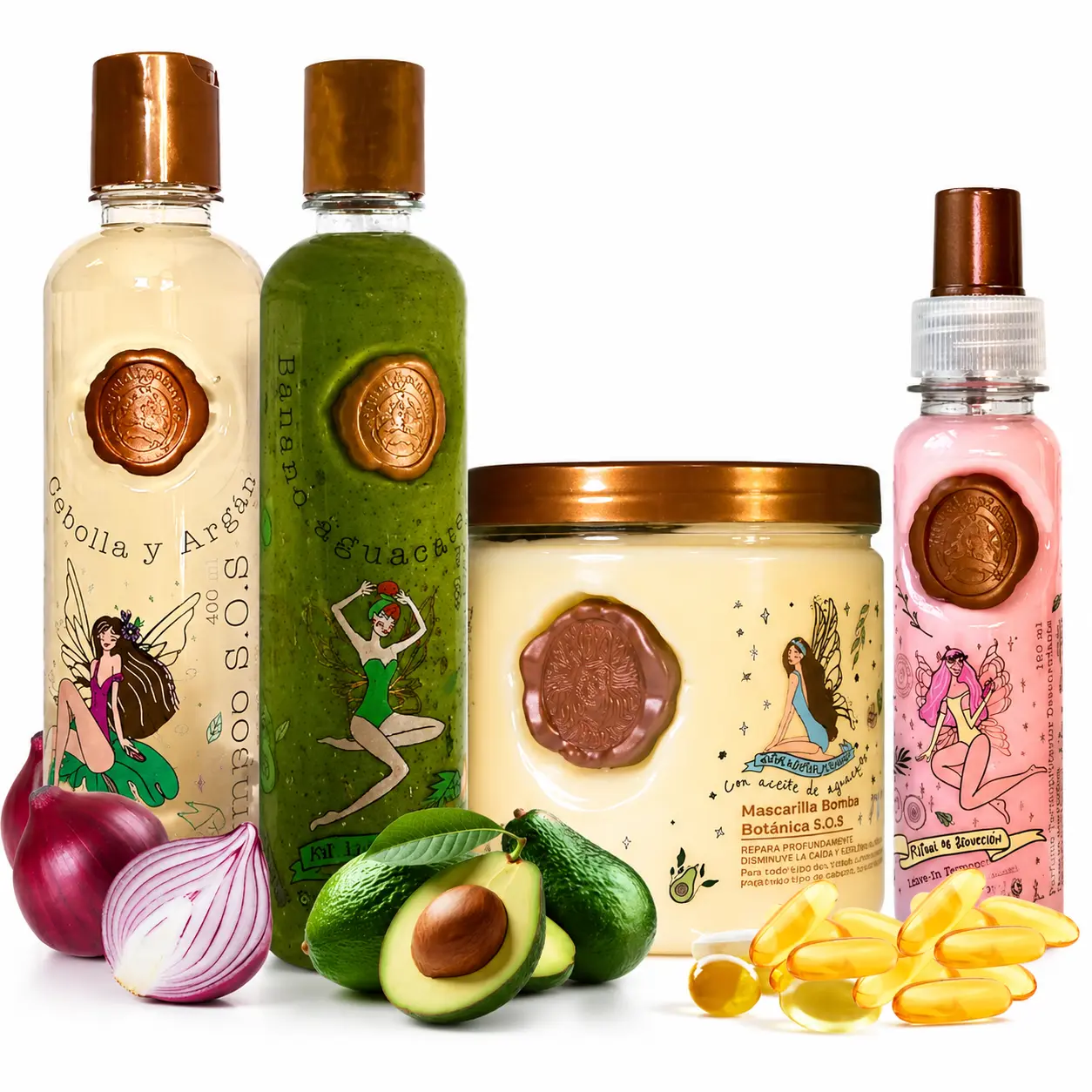 Ritual Botánico Kit 4 Haircare – Intensive Restore & Frizz Control with Onion & Argan Cleanser, Cleansing Shampoo, Nourishing Mask, PLEX Avocado Conditioner & Heat Protectant with Biotin