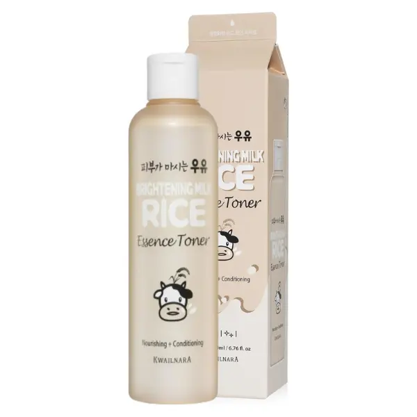 KWAILNARA Rice Milk Face Toner (6.76 Fl Oz) – Korean Toner for Radiant & Supple Skin | Milk Protein, Royal Jelly & Vitamin Complex | Long-Lasting Hydration