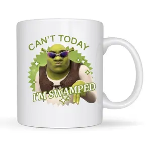 Shrek 'I Can't Today, I'm Swamped' Mug - Quirky Gift for a Loved One