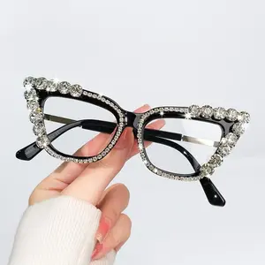 Clear Lens Cat Eye Computer Glasses for Women Men Casual Daily Wear Eyewear Stylish Frame Screen Use Comfort Lightweight Decorative Design