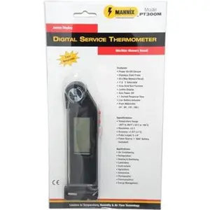 General -58 to 302°F Pocket Digital Thermometer LCD Display, Stainless Steel Probe Sensor, Battery Power PT300M