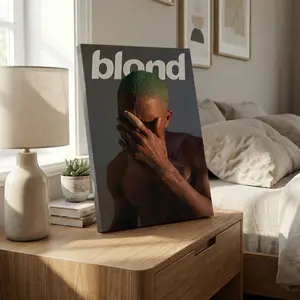 Blond Poster, 1 Count Hip Hop Album Cover Poster Abstract Face Design without Frame, Frameless, Wall Art Decor for Home Living Room Bedroom Study Room, Home Decor