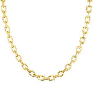 Tewiky  Gold/Silver Layered Paperclip Dainty Necklace for Women Statement Trendy Thick  Golden Chain Link Necklace Waterproof Simple Jewelry Gifts Back to school