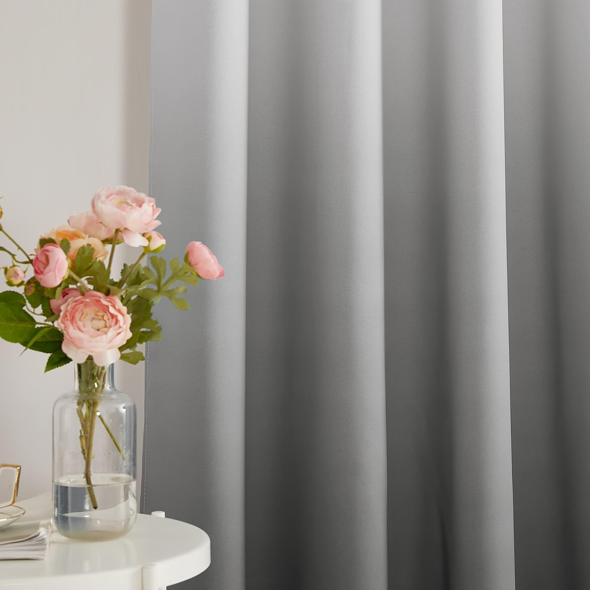 2 Panels Gradient Blackout Curtains, Grommet Thermal Insulated Window Drapes, Noise Reducing Gradient Curtains for Bedroom Living Room, Energy Efficient