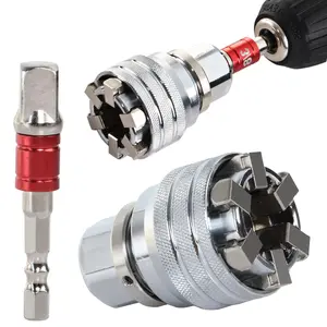 Universal Socket Wrench Tool Adjustable Multi-Size Grip for 3/8'' Ratchet Torque Wrench & Power Drill All-in-One Repair Tool High Torque Chromium Molybdenum Steel