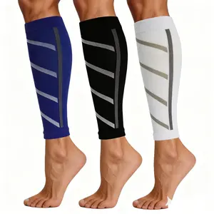 3pair 20-25mmHg Calf Compression Sleeve for Men & Women Footless Compression Socks Support Runners Leg Sleeve Shin Splints Pain Relief