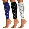 Adult Athletic Tech-Knit Calf Compression Sleeves (3-Pair Pack, 20-25mmHg Footless), Nylon Blend with 3D Targeted Compression & 3D Ribbing, Breathable Cool Airflow Knit, 50+ Wash Strength, Moisture-Wicking, Accelerates Venous Return, Calf Support
