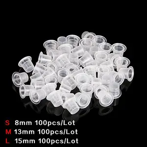 500PCS Plastic Permanent Makeup Pigment Container Clear Disposable Tattoo Ink Cups Holder For Tattoo Artist Supplies Tattoo Kit