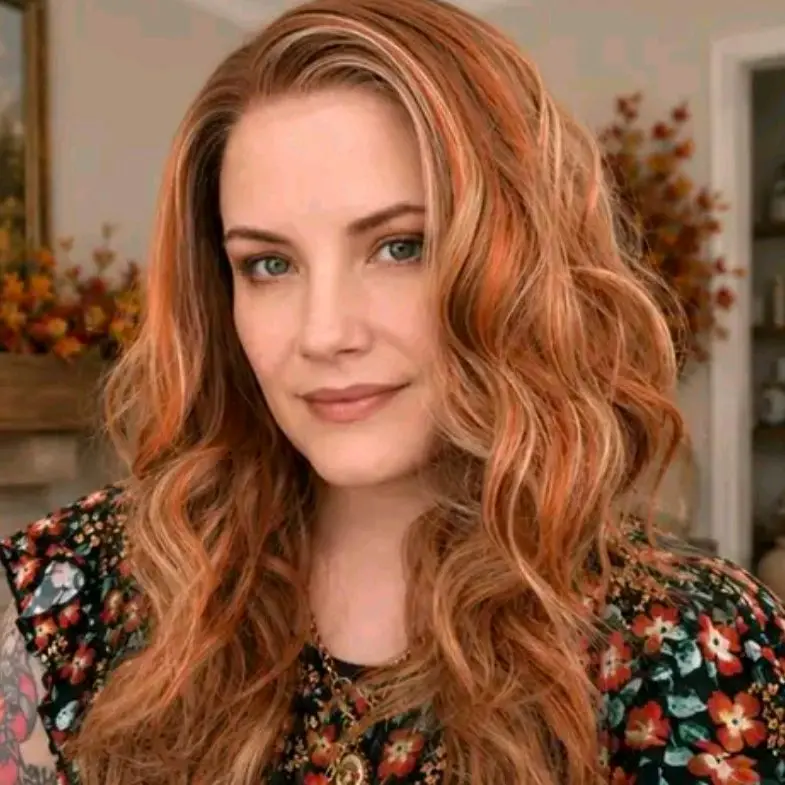 New Release Hendricks C1312309 in Sunlit copper 24" wig bundle.warm copper,strawberry blonde,champagne blonde highloghts. bio futura, swiss lace, closed wefted, 350 heat tolerance,120 density,21.5-23.5 cap. Complete bundle must be returned for full refund