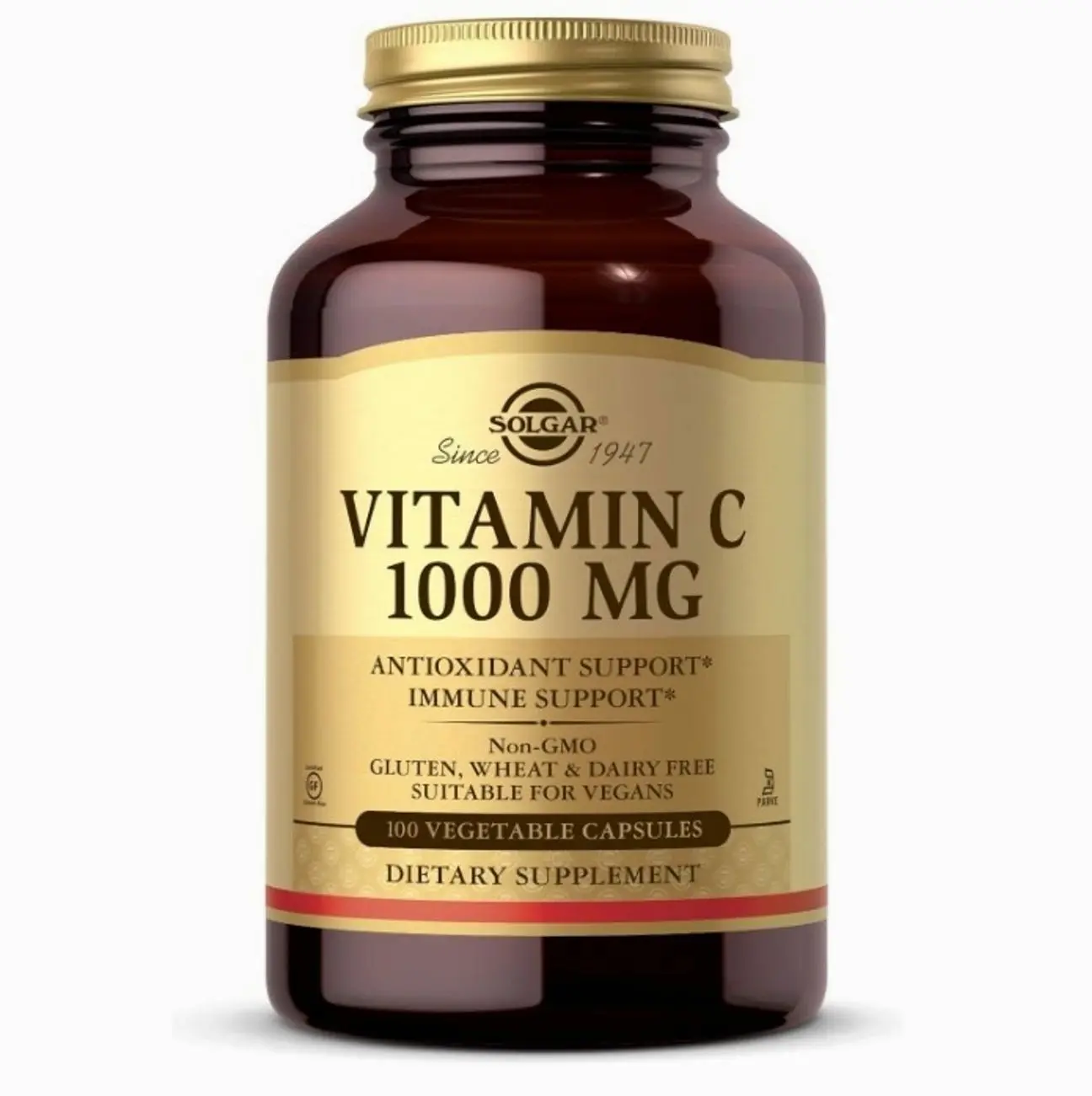 Vitamin C 1000 mg, 100 Vegetable Capsules - Antioxidant & Immune Support - Overall Health - Healthy Skin & Joints - Bioflavonoids Supplement - Non-GMO, Vegan, Gluten Free, Kosher - 100 Servings