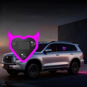 Solar-Powered Devil Heart Ambient Light for Car Windows Multi-Color Switchable Suitable for All Car Models, Easy to Mount, Car Accessories