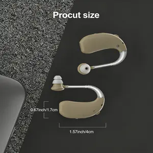 2pcs Rechargeable Hearing Aids with Charging Case, In-Ear Design for Seniors, Soft Silicone Ear Tips for Comfortable Listening