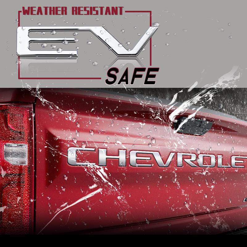 3D Tailgate Letters Decal for 2019 2020 2021 2022 2023 2024 2025 Chevrolet chevy silverado ABS Plastic Chrome Silver Car Stickers with Strong Adhesive Backing