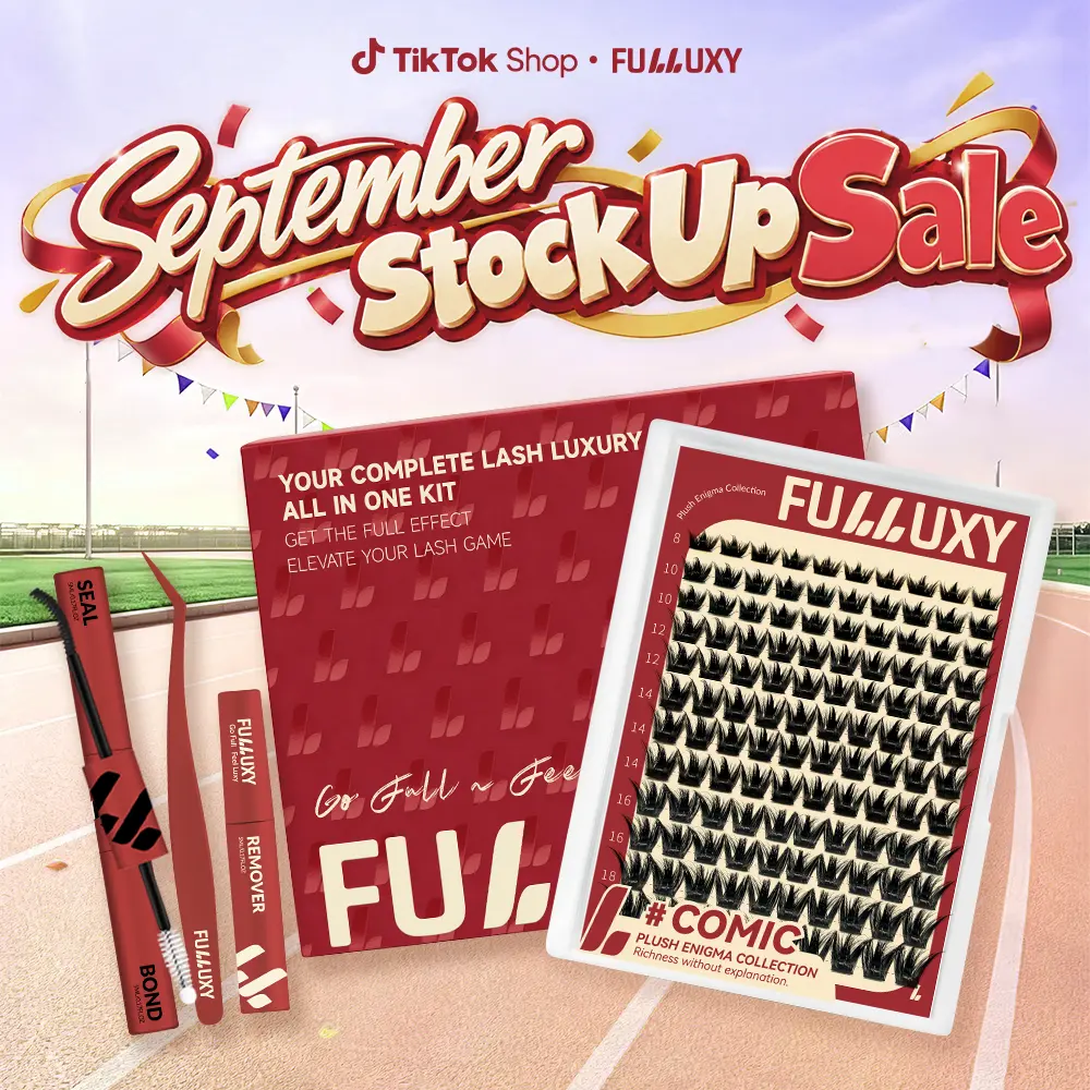 Comic | Fulluxy Plush Enigma Collection DIY False Eyelashes for Dense Full Glam Look | Ultra-Dense Wispy Cluster Lashes with Soft Volume | Waterproof, Long-Lasting, Lightweight | Beginner-Friendly DIY Lash Extensions