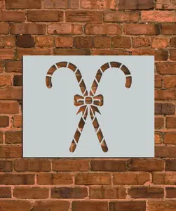 Christmas Candy Cane Stencil