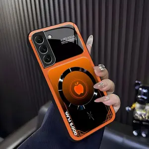 "God's Plan" MagSafe Smartphone Casing - Neon Cyberpunk Faith Magnetic Cellphone Case, Mobile Phone Accessories with Protection for Galaxy S22 5G-975
